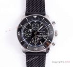 Swiss Replica Breitling Superocean Heritage II day-date SS Black Dial Watch - GB factory